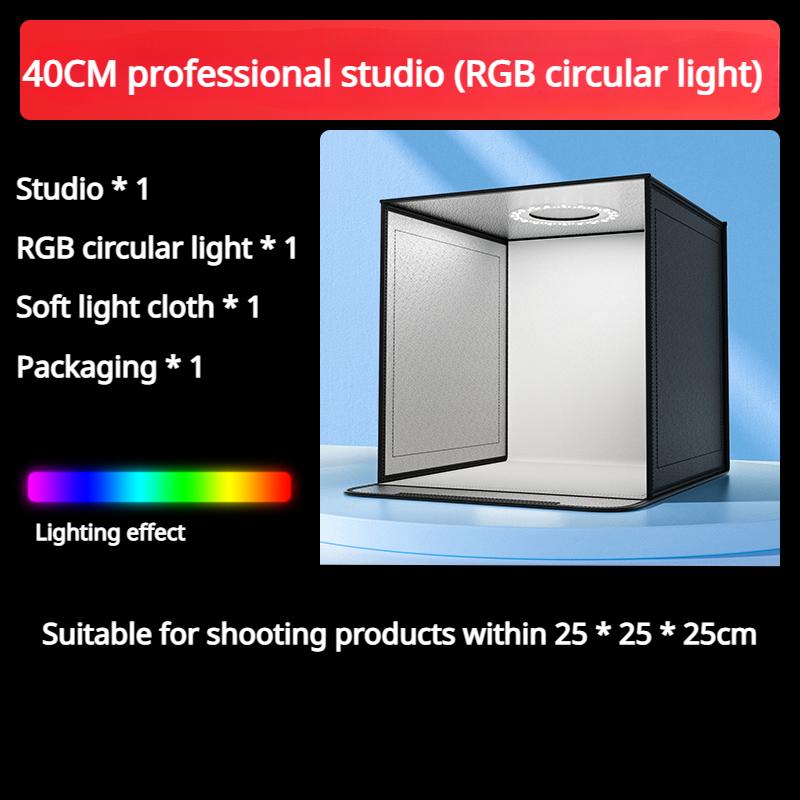 

Простой мини-фоновый световой короб с регулируемой яркостью. Маленький удобный складной заполняющий свет. Профессиональный реквизит для фотографии. 40cm style1