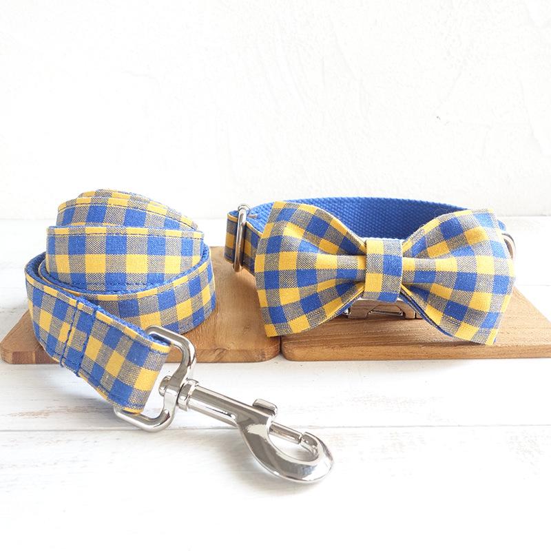 Adjustable Anti-Lost Dog Collar & Engravable Leash Set UDC-068 S синий