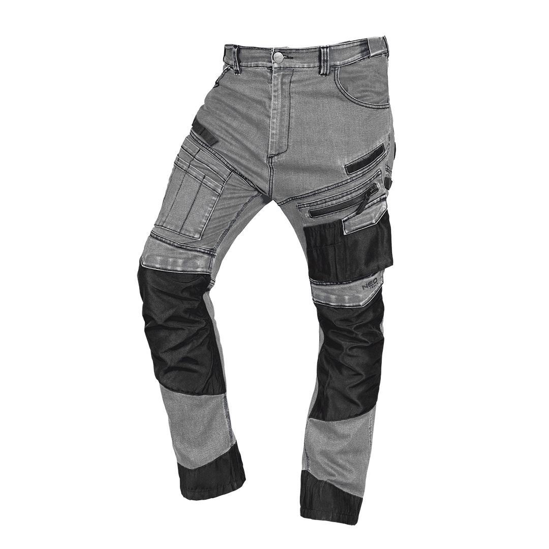 DARBA BIKSES DENIM, Oxford pastiprinājumi, pelēkas