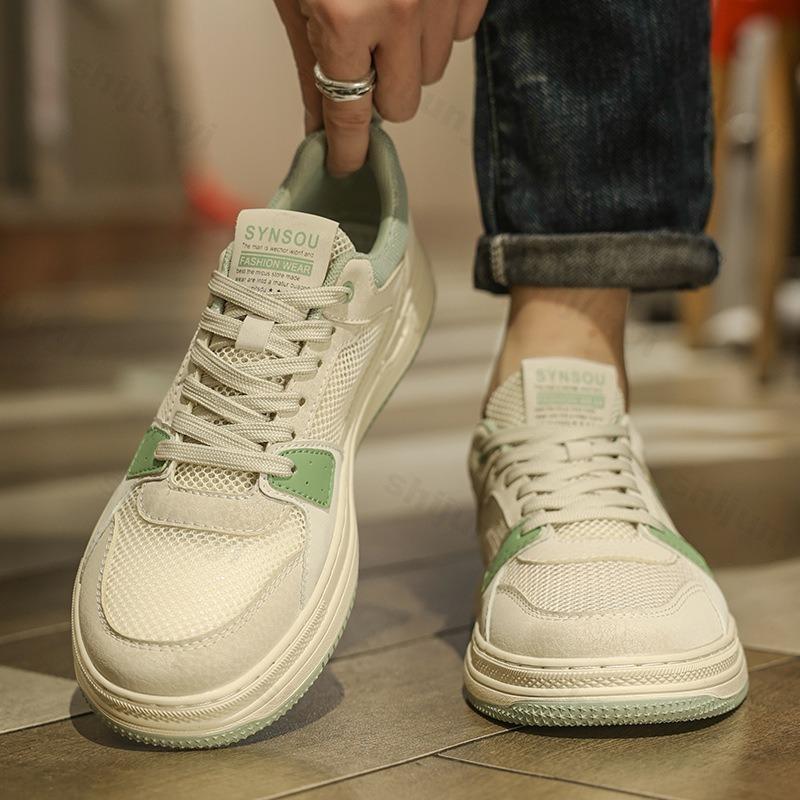 Summer Men's Shoes 2025 Breathable Mesh Sport Casual Shoes Fashion Platform Non-slip Board Shoes Trendy Zapatillas De Hombre