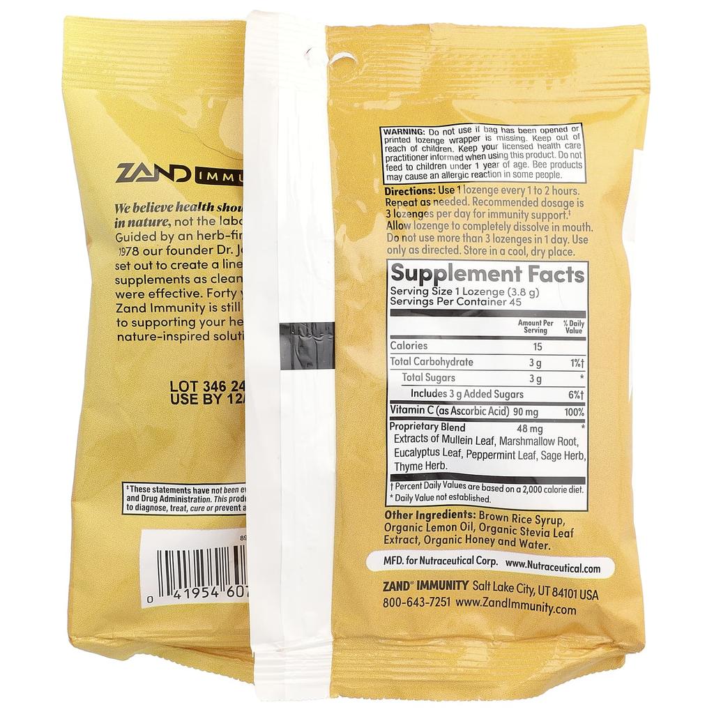 Immunity™, Lemon Honey Lozenges, 45 Tablets