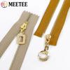 3Pc Meetee 15-70cm 3# Metal Zippers Auto Lock Zip for Clothes Purse Pocket Zipper Closures Repair Kit DIY Bag Sewing Accessories