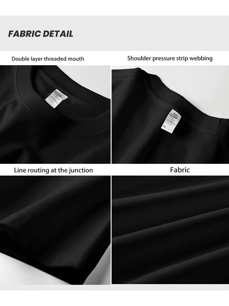 Men's Summer 100% Cotton LOVE Bear Pattern Printed Fashion Sports and Leisure Loose Round Neck Short Sleeve T-shirt Top