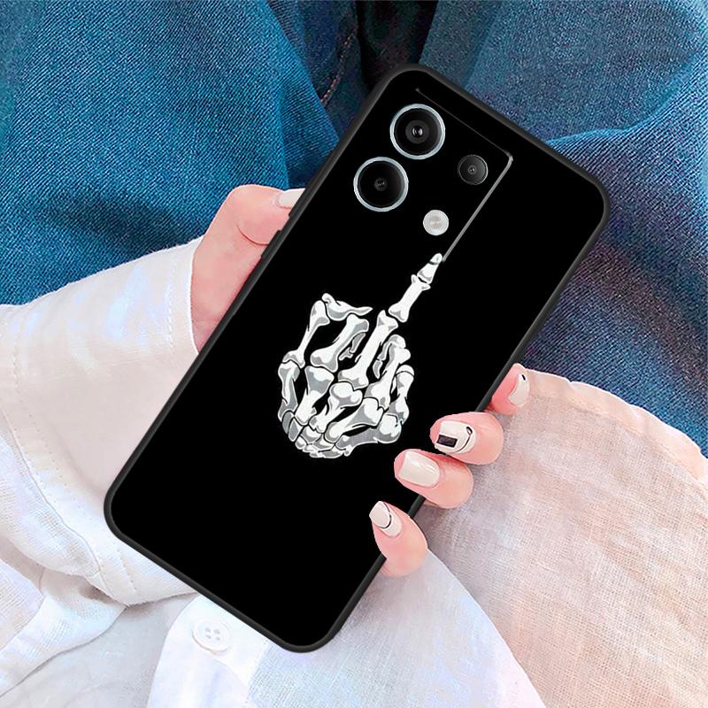 Cartoon Middle Finger Cover For Xiaomi Redmi Note 14 13 Pro 12 11 9 10 9S 10S 11S 12S Redmi 14C 10C 12C 13C Case