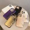 High-End Snake Pattern Leather Card Case for Apple iPhone 16 Promax 15 ProMax 14 Pro Women's Phone 13 12 11
