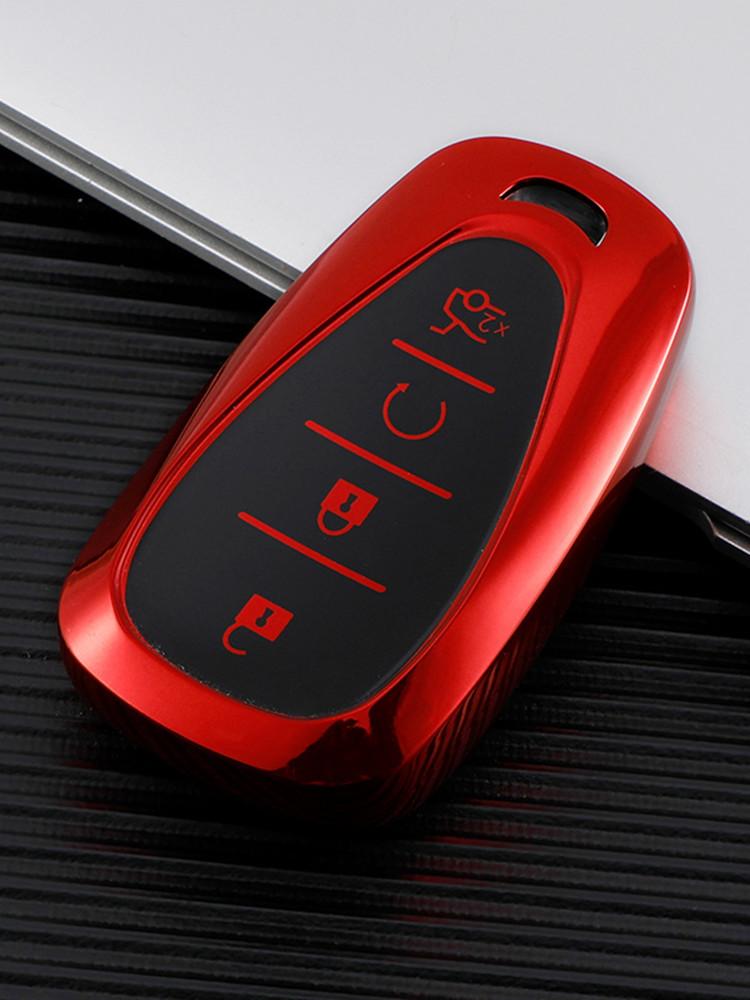 TPU Car Key Case Cover for Chevrolet Chevy Camaro Cruze Malibu XL Sonic Volt Tracker Spark Bolt Trax Equinox Traverse 2017-2019