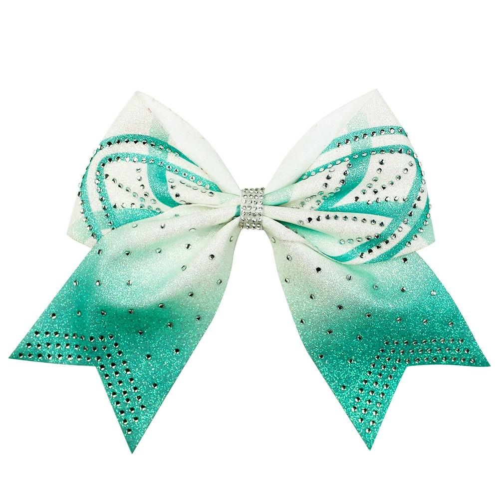 

12 шт./Лот Кастомный сублимированный бриллиантовый бант для чирлидинга, дизайн со стразами и кристаллами для сумки чирлидера и гимнастической одежды hairpin style
