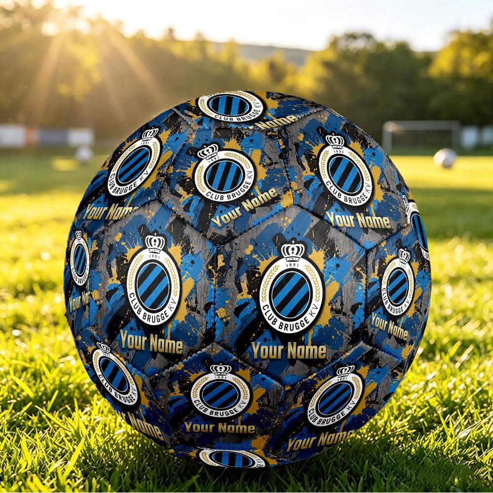 Personalized Size 5 Football Club Brugge FC Pattern Outdoor Game Sports Ball Gift