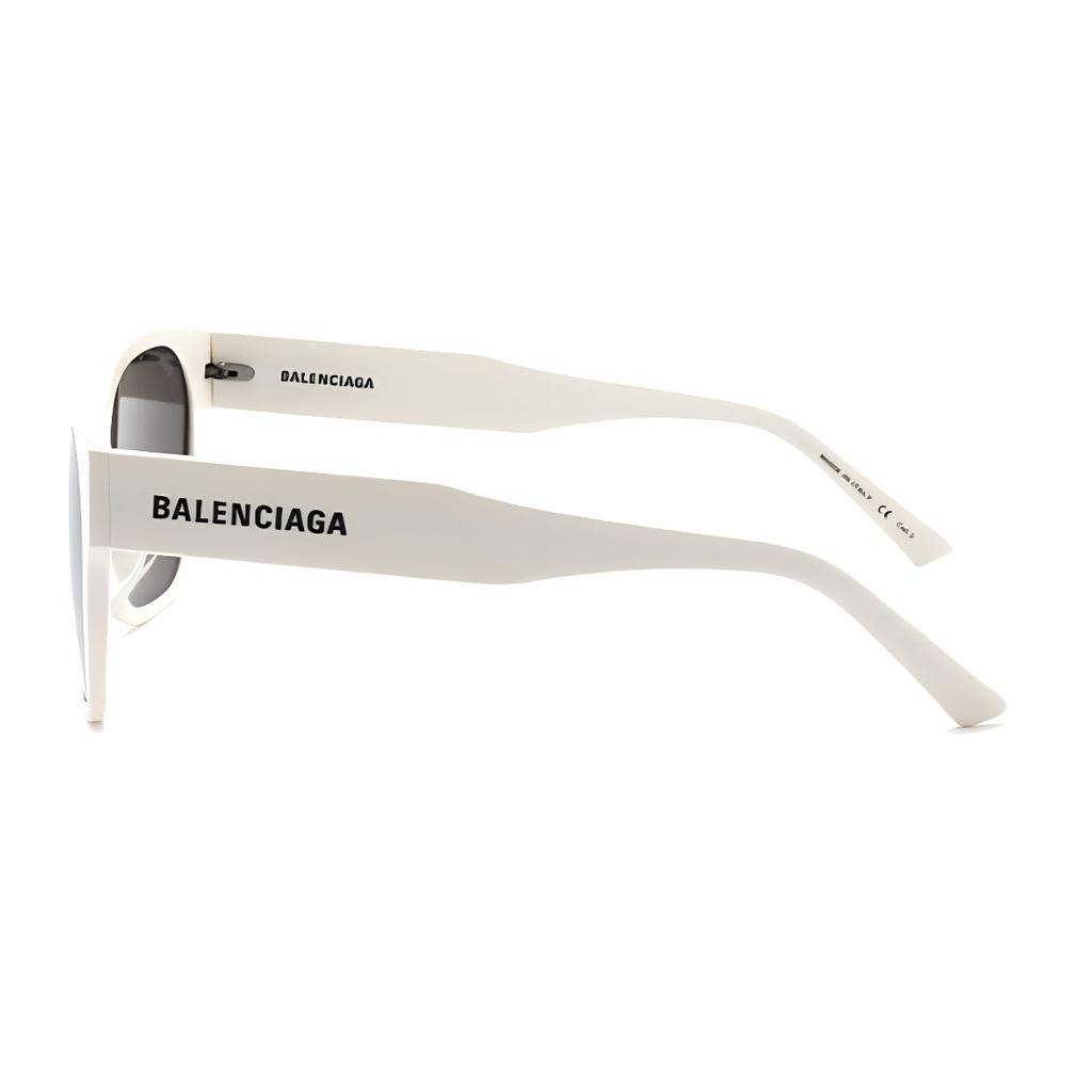 Balenciaga Side Logo Letter Decoration Acetate Butterfly Sunglasses Unisex Sunglasses White BB0215SA003
