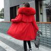 Parka Lunga con Fodera in Pelliccia Calda Giacca Invernale Donna S Abbigliamento Taglia Forte 6XL Medio Lungo Cappotto Invernale con Cappuccio Donna Abrigo