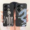 For Itel P65 4G Phone Case Cute Rabbit Painted Liquid Soft Silicone Bumber Shell For Itel P 65 4G Capa P671L Back Cover