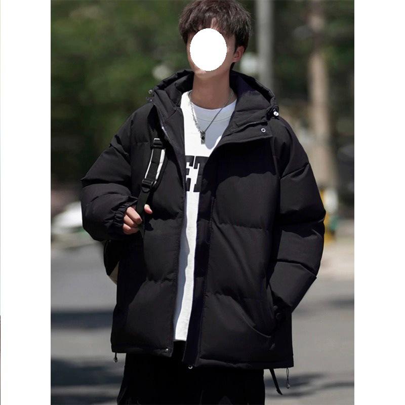 Men s Trendy Hooded Cotton Jacket - Thick Padded Winter Casual Outerwear 2XL