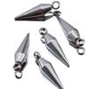 10PCS Stainless Steel Cone Bullet Choker Charms Spike Beads Pendants for Women Man Hoop Earring Necklace Jewelry Making Supplies