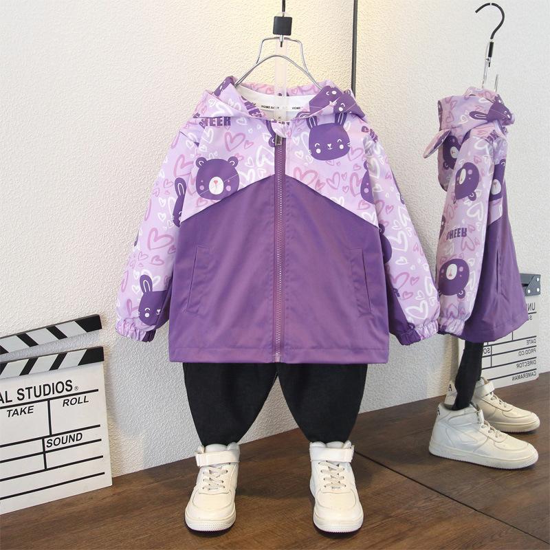 Girls' Coat 2025 Spring and Autumn Children's Loose Casual Jacket Boys Fashion Hardshell Jacket