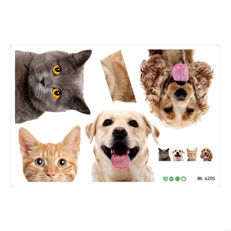 62KD Lovely Cartoon Themed Door Sticker Door Decal For Living Area Easy Apply Waterproof Home Decoration