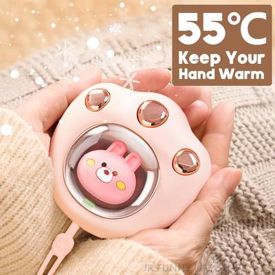 USB Rechargeable 1200Mah Lovely Cat Paw Cute Portable Hand Warmer Quick Heating Winter Hand Heating Stove Warmers
