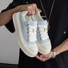 Shoes Are Fashionable and Simple 2025 New Casual Shoes Trend Versatile Thick Sole Heightening Board Shoes Lace Up Low Top