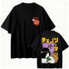 Japanese Anime Pure Cotton Short-sleeved T-shirt Crew Neck Retro Printed Cartoon Men and Women Autumn and Winter Innerwear