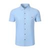 Men Short Sleeve Linen Blend Shirt With Chest Pocket Casual Summer Top