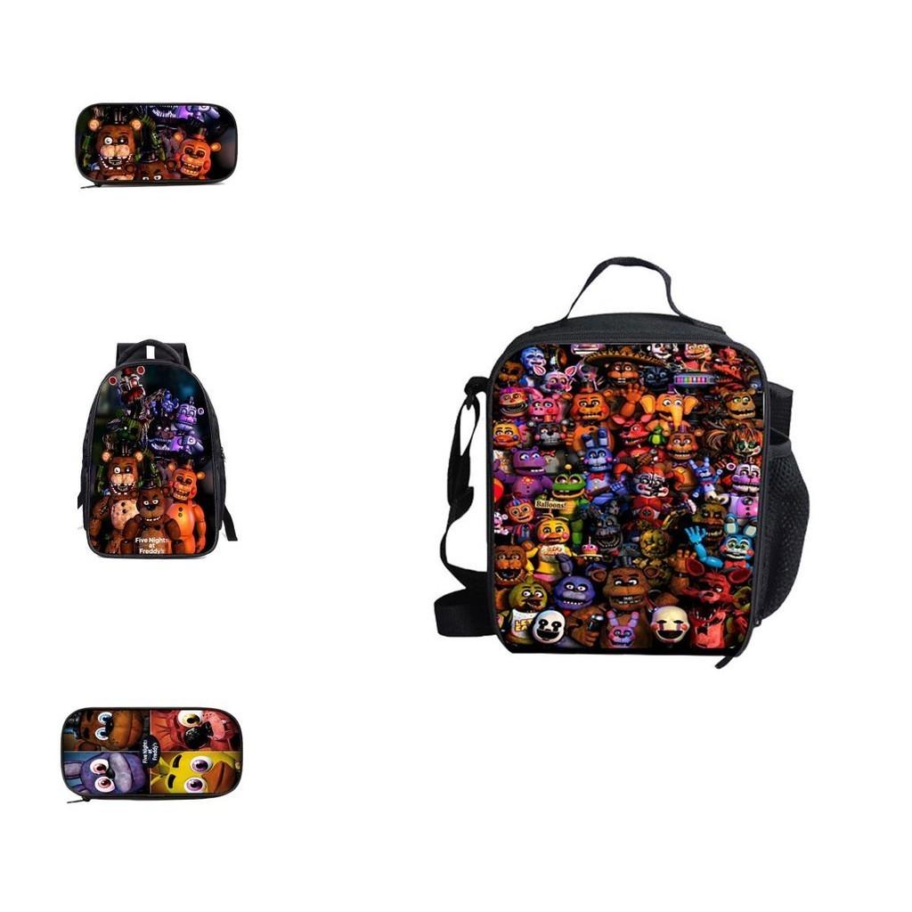Five Nights At Freddy's Children's Backpack Set Durable Polyester Fabric Spacious 20-35l Capacity