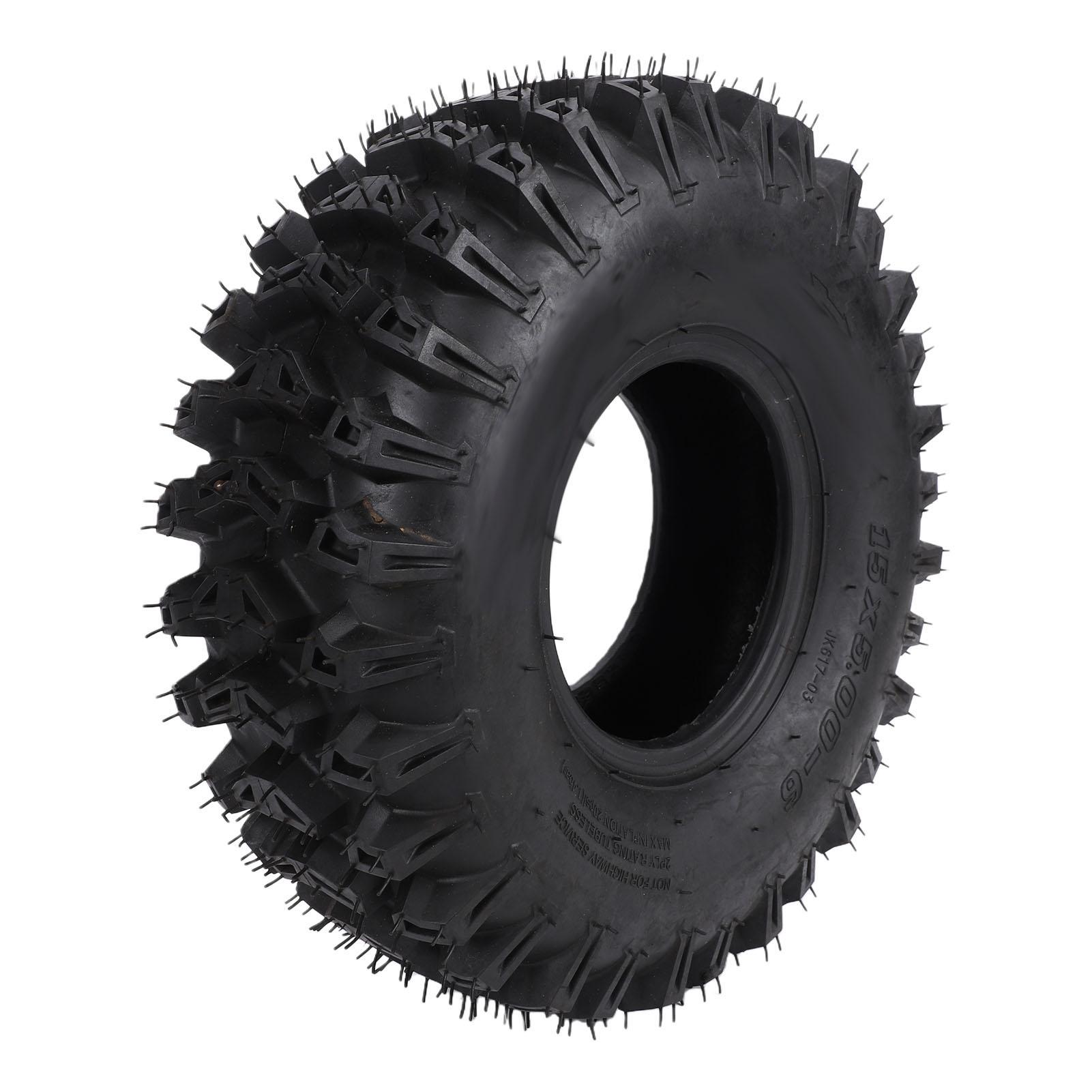 Tomtop Jms Unisex 15X5.00 6 15X5x6 Tire Rubber Tubeless 15X5 6 Tyre For Snow Blower Mower Lawn Tractor Snowmobiles Snow Throwers