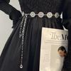 Retro Women's Waist Chain Hollow Out Design Adjustable Waist-Fitted Chain Bohemia Style High-End Feel Metal Chain Belt