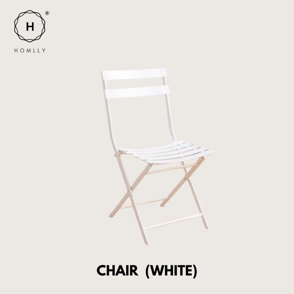 Homlly Ostoo Folding Outdoor Patio Balcony Table and Chairs (2PCS)