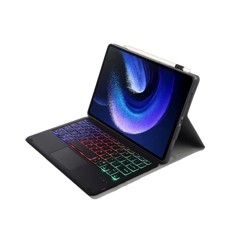 For Xiaomi Pad 6 / Pad 6 Pro A0N7-AS Lambskin Texture Ultra-thin Backlight Bluetooth Keyboard Leather Case with Touchpad