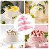 Cake Topper Holder 3PCS Curve Auxiliary Tools, Lightweight PLA Support Stable Prong Set Stakes, Decorating Ruffle Stencils for Kitchen Baking Supplies