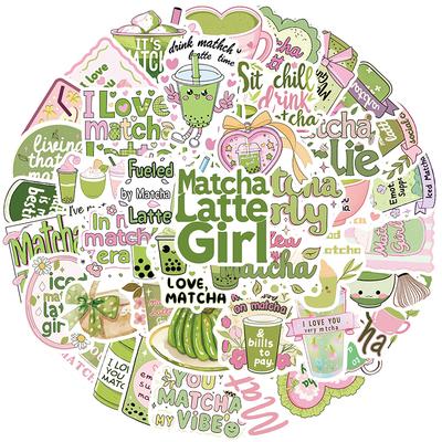 50PCS Autocollants Esthétiques Verts Mignons Plante Nourriture Vsco Autocollant Autocollants Vinyle Imperméables pour Scrapbooking Bouteille d'Eau Ordinateur Portable