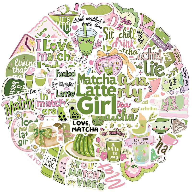 50PCS Green Aesthetic Stickers Cute Plant Food Vsco Sticker Waterproof Vinyl Decals for Scrapbook Water Bottle Laptop Computer