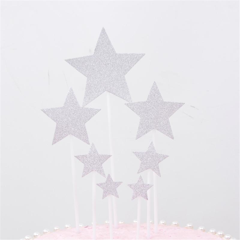 Birthday Cake  Decoration  Topper Five-pointed Star Love Star Dessert Cake Decoration Ornaments