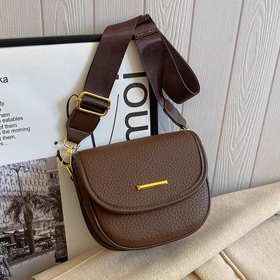 Casual Women's Crossbody Bag  Summer New Fashion Texture Handbag Wide Shoulder Strap Versatile Single Shoulder Bags