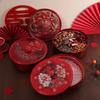 Rotating Nut and Candy Box with Lid – Multi-Compartment Fruit Tray for Weddings and Festivals