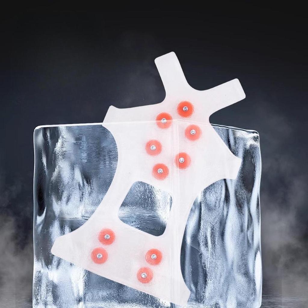 1 Pair Ice Cleats Universal Size Anti-Slip Grips with Steel Spikes for Shoes and Boots Shoe Spikes for Climbing Winter Hiking