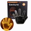 Gesture LED Wireless Adhesive LED Light Car Inside Window Sign Road Rage Middle Finger Up Funny Palm LED Hand Light