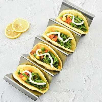 Nerezový stojan na palačinky ve tvaru W a nástroj na podnos na taco