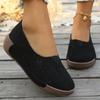 New Casual Single Shoes, Thick-soled Round-toe Casual Shoes, Plus-size Women's Shoes