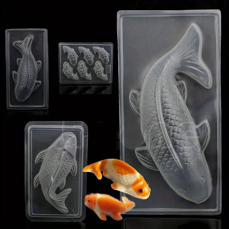 NEW Plastic Cake Chocolate Mould Jelly Handmade 3D Koi Fish Sugar Craft Mold DIY