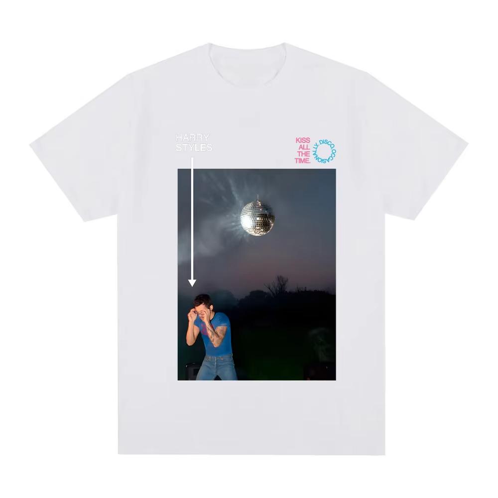 2026 Neues Album Kiss All The Time T-Shirt Sänger HarryStyle Grafikdruck Hip Hop Baumwolle T-Shirt Unisex Hochwertige Oberteile