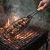 Klappgriff Grillkorb Antihaft Edelstahl Fischgrillzange Galvanik Hitzeschutz Grillgitter