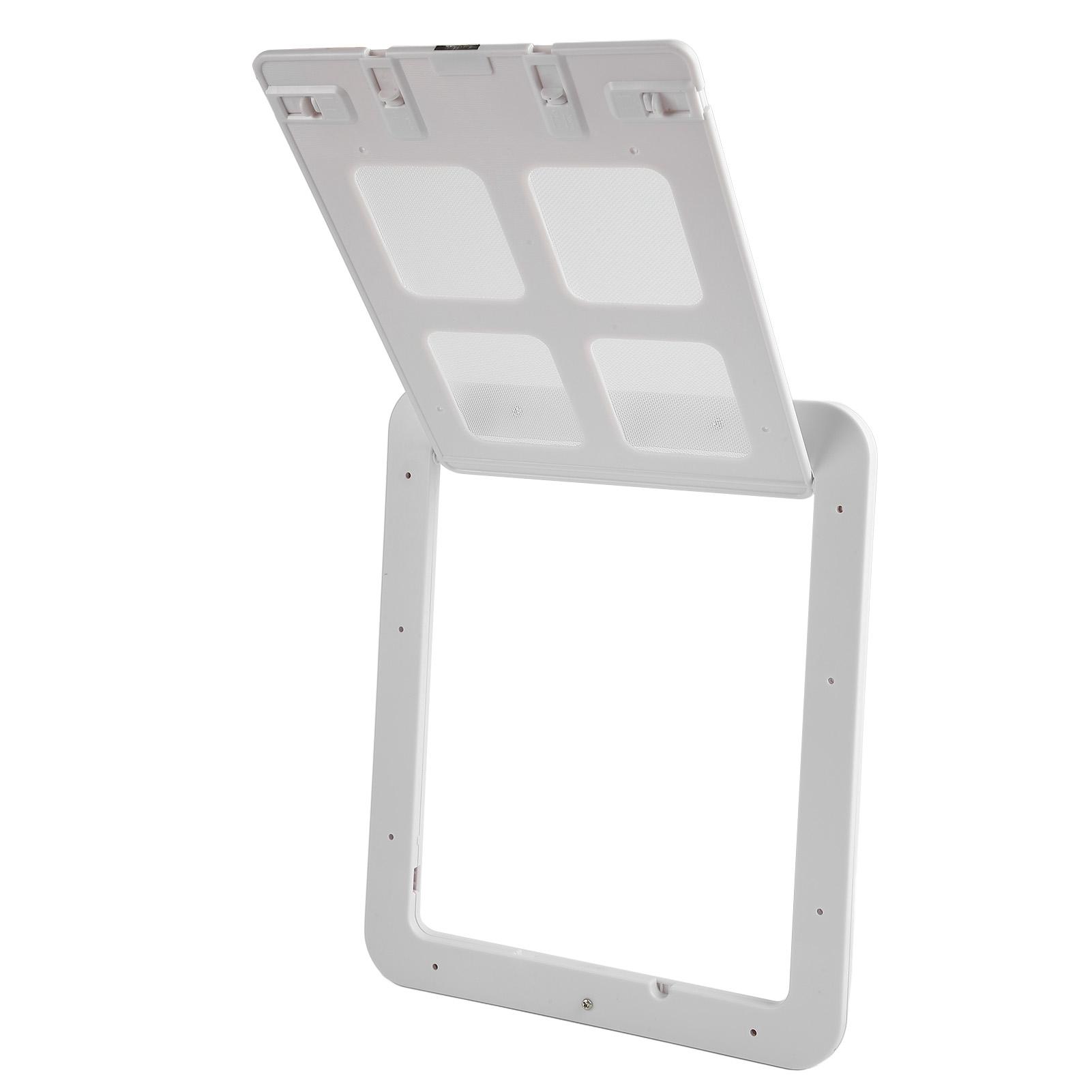 

Дверь-сетка для питомцев Дышащая Бесшумная Защита от комаров Пластиковая дверь с кошачьим лазом без заусенцев Белая S S 8.9 X 1.5in