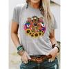 Women's T-Shirt Cow Head Pattern Printing Fashion Casual Blouse Oversized T-Shirt Summer Women's Clothing