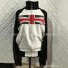 Unisex Vintage Americana Star Stripe Print Raglan Hooded Zip-Up Sweatshirt Streetwear Casual Top