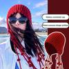 Handmade Knitted Hat For Women Winter Warm Ear Protection Cap Lady Female Korean Crochet Pullover Hats