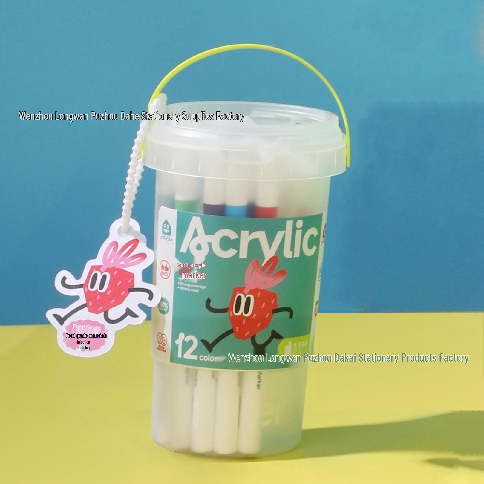 

120-Color Water-Based Acrylic Marker Set for DIY Painting & Kids Doodling