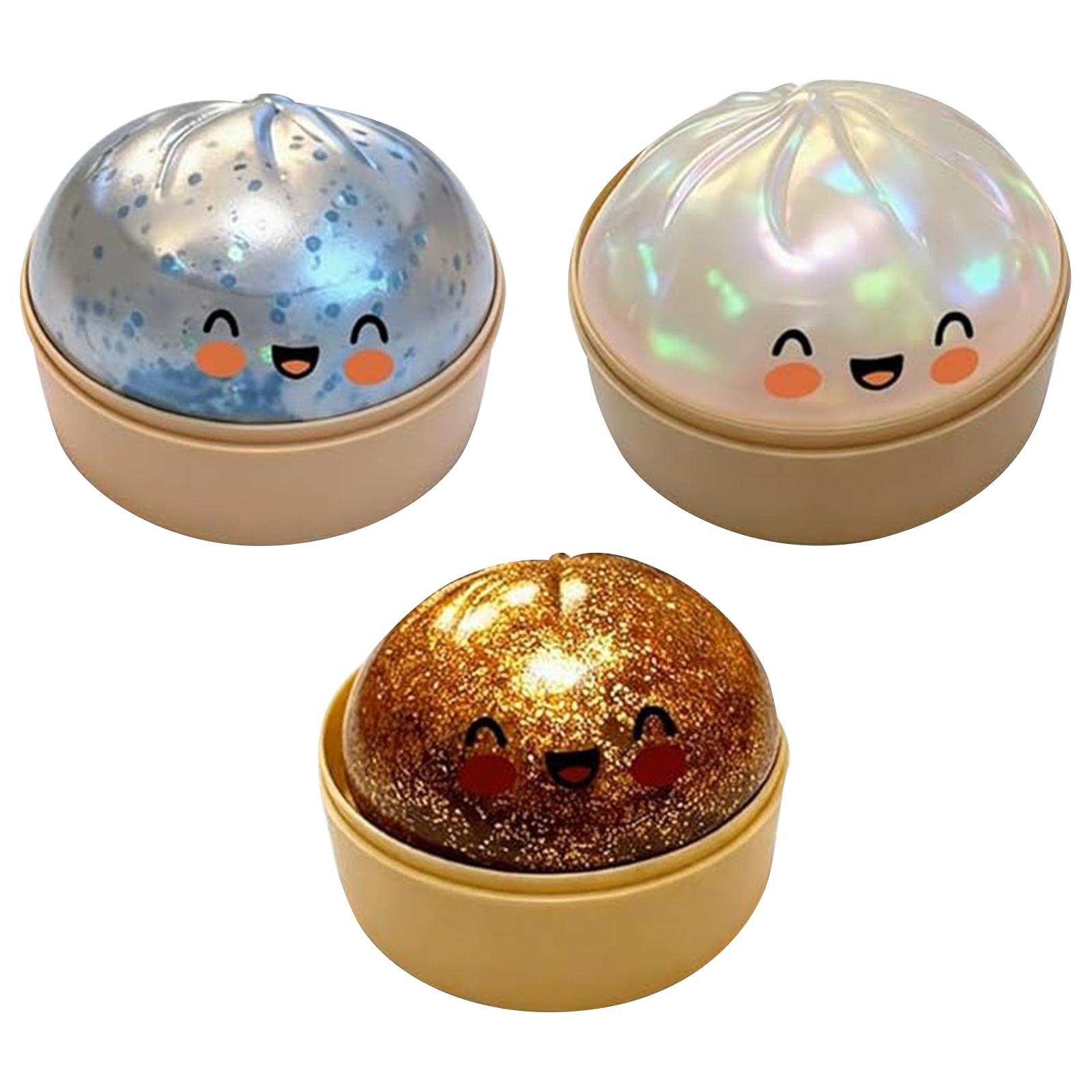 

3pc Squishy Bun Toy Set Soft PU Foam Slow Rising Stress Relief Sensory Fidget Toy for Kids and Adults Collectible Squish Toy One Size