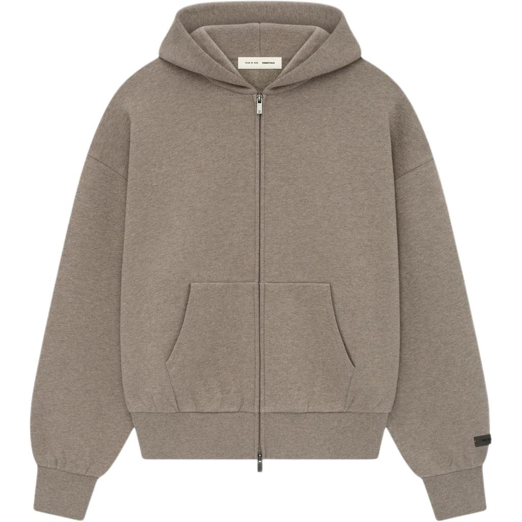 Fear of God Essentials Essentials Classic Zip-Up Hoodie Homestead Heather Men Tops Tan 192AS252072F