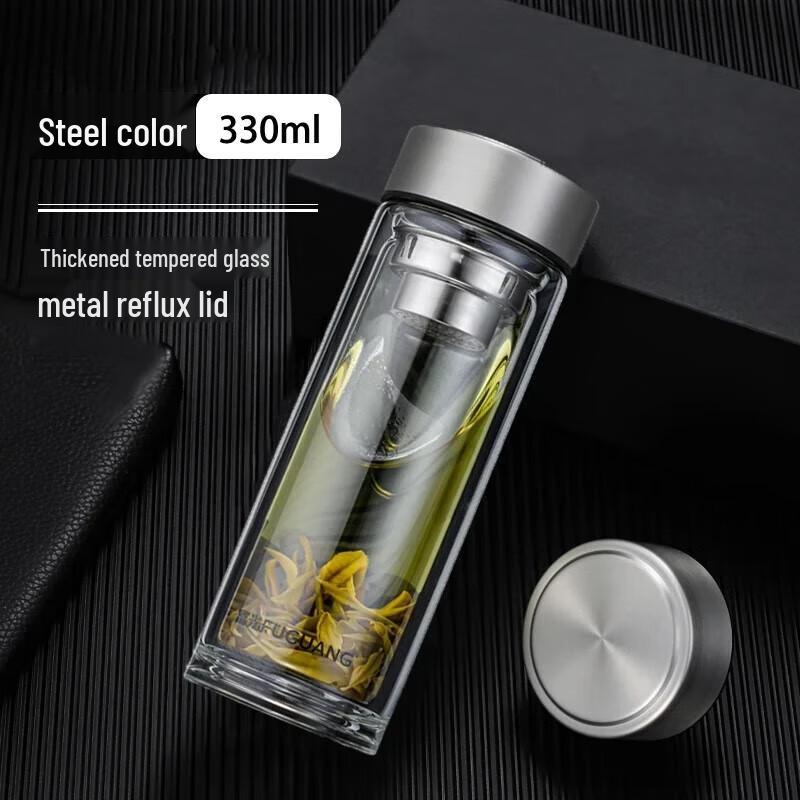 FUGUANG Double-Layer Glass Water Cup