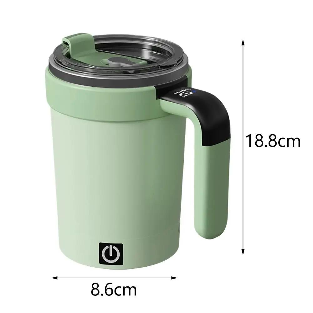 Portable Automatic Stirring Cup Detachable Gym Smart Insulated Mug Magnetic Stirring Electric Stainless Steel Coffee Mug